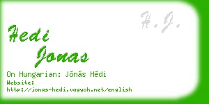 hedi jonas business card
